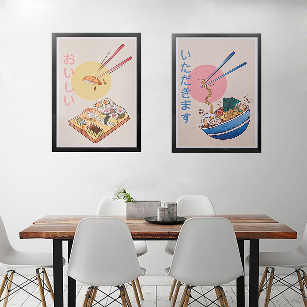 Japanese Restaurant Lifestyle - Estilo japonês cozinha comida cartazes e
