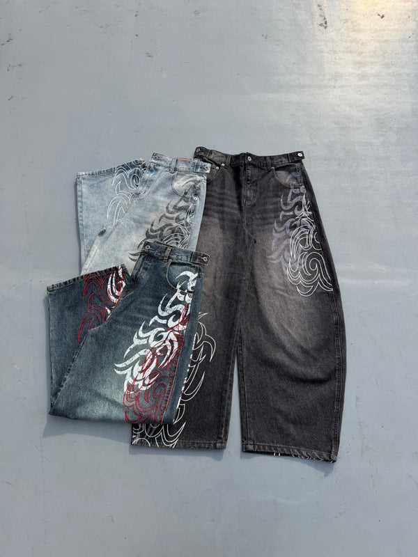 Japanese Lifestyle Goods - Calças Jeans Harajuku Góticas Y2K Unissex