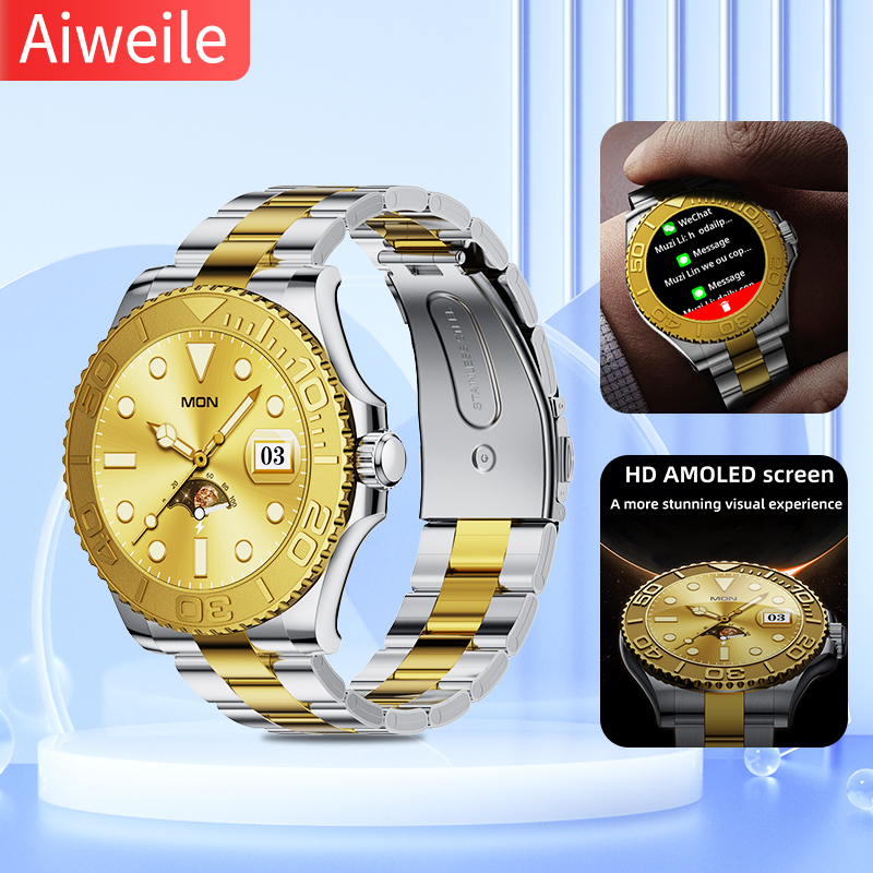 Japanese Active Lifestyle - Aiweile-AW46 relógio inteligente para homens, bluetooth,