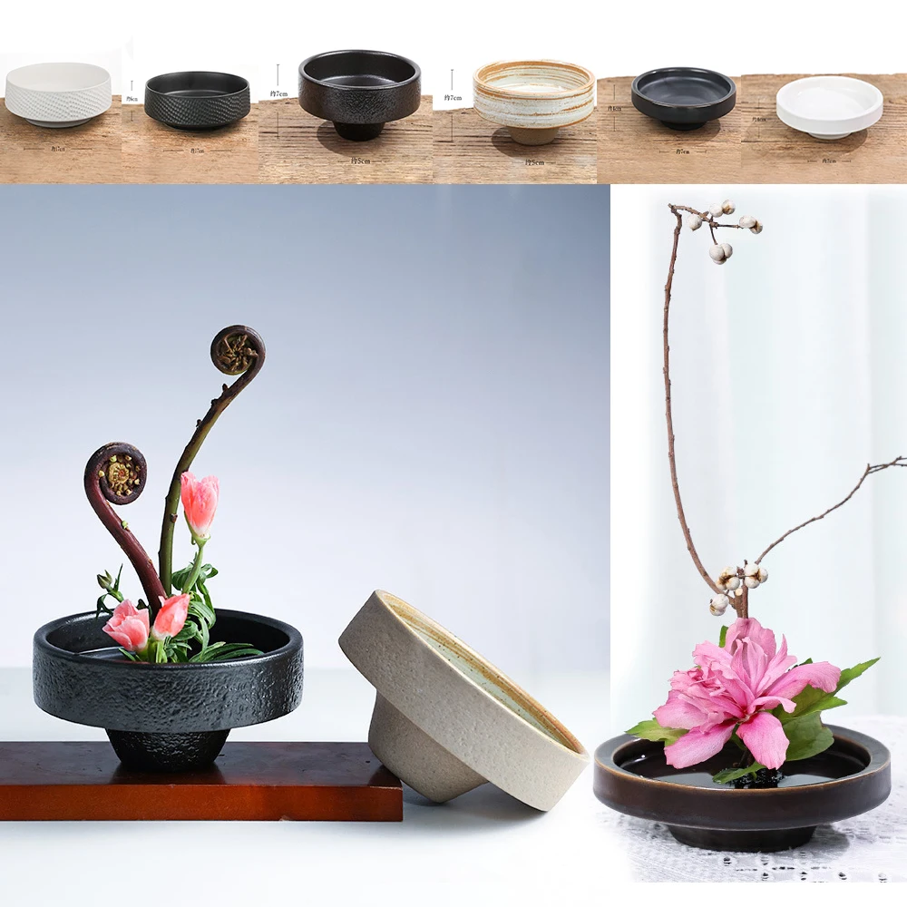 Ikebana Vase Kenzan - Sapo japonês vaso de cerâmica, ikebana