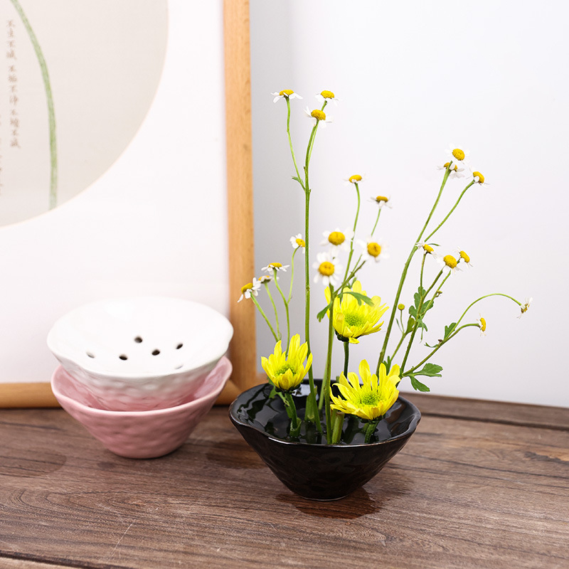Cerâmica cavernas flor tigelas - Ikebana Vase Kenzan avaliação e preço