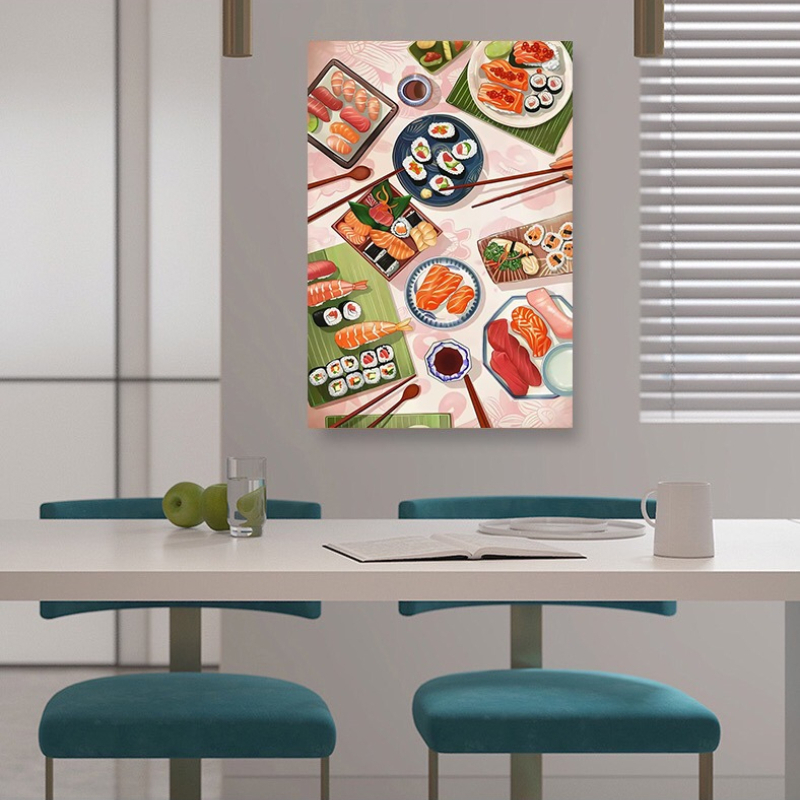 Pôsteres de Salmão Sushi, Impr - Japanese Restaurant Lifestyle avaliação e preço