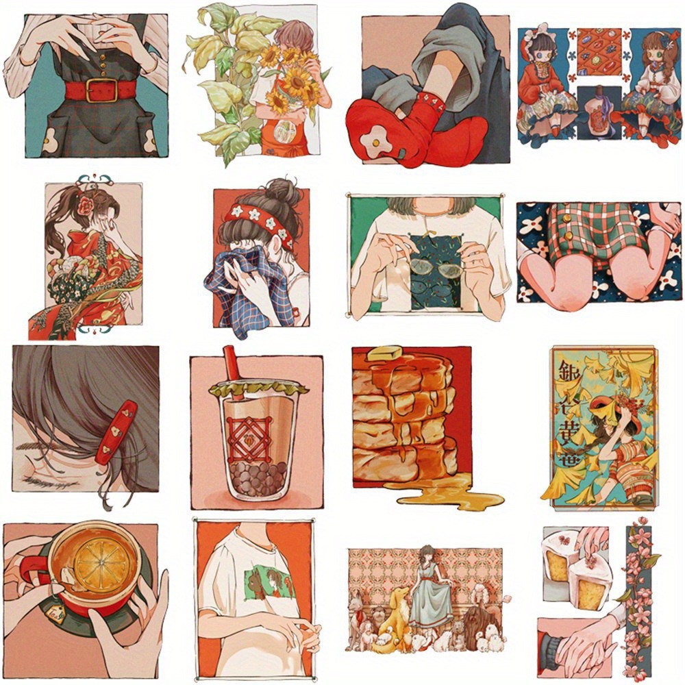 50 Adesivos Estilo Vintage Tra - Lifestyle Of Japanese avaliação e preço
